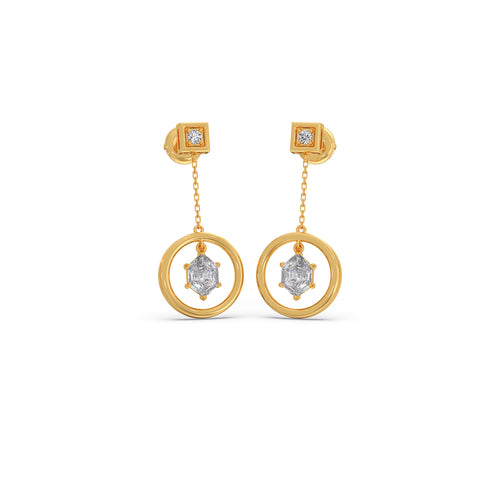 Hexa Loop Dangling Earrings