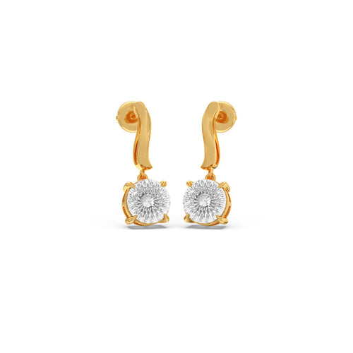 Fluid Portuguese Solitaire Drop Earrings