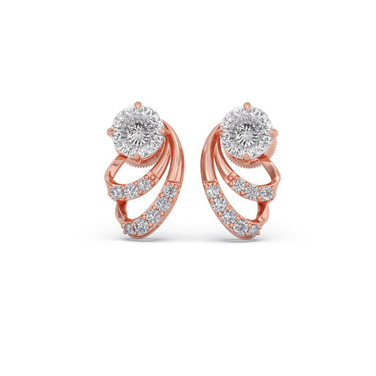 Portuguese Aurelia Stud Earrings - Rose