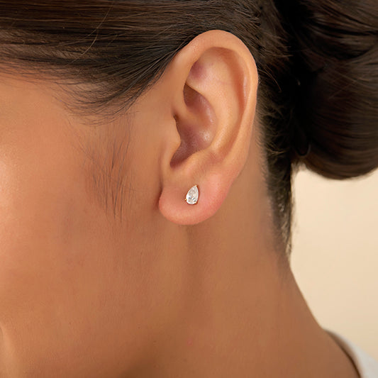 The Classic Pear Drop Solitaire Earrings - MQ