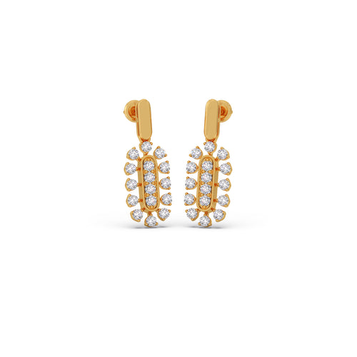 Glint-Swing Diamond Dangling Earrings