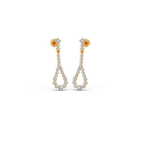 Diamond Loop Dangling Earrings