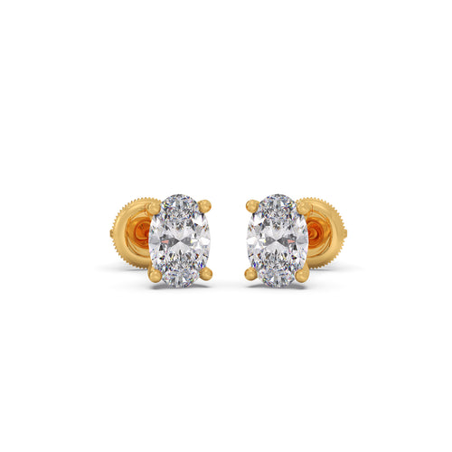 The Oval Classic Solitaire Earrings