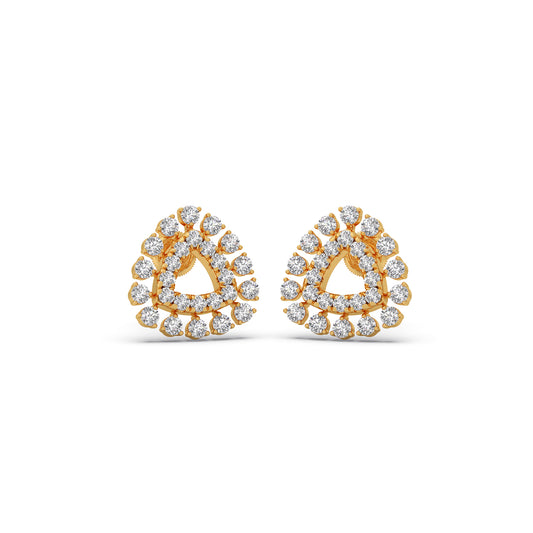 The Ever-Sparkle Round Diamond Studs - Yellow