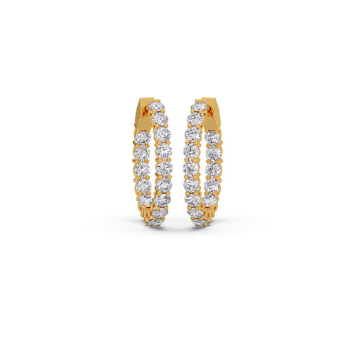 Shimmering Circles Diamond Earrings