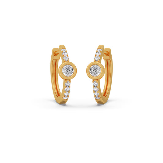 Celestial Spark Diamond Hoops Earrings