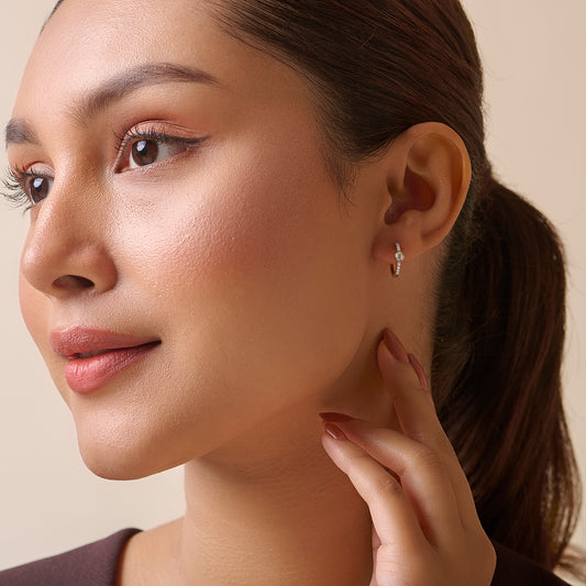 Celestial Spark Diamond Hoops Earrings - MQ