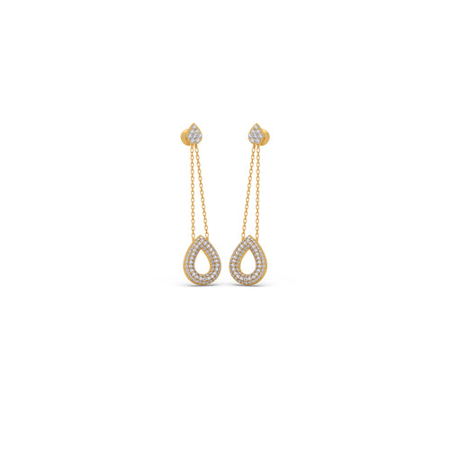 Glimmer Round Diamond Dangle Earrings