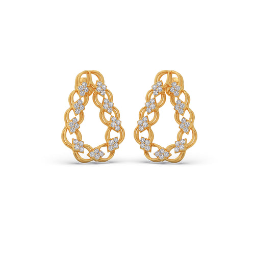 Round Brilliant Diamond Martini Earring
