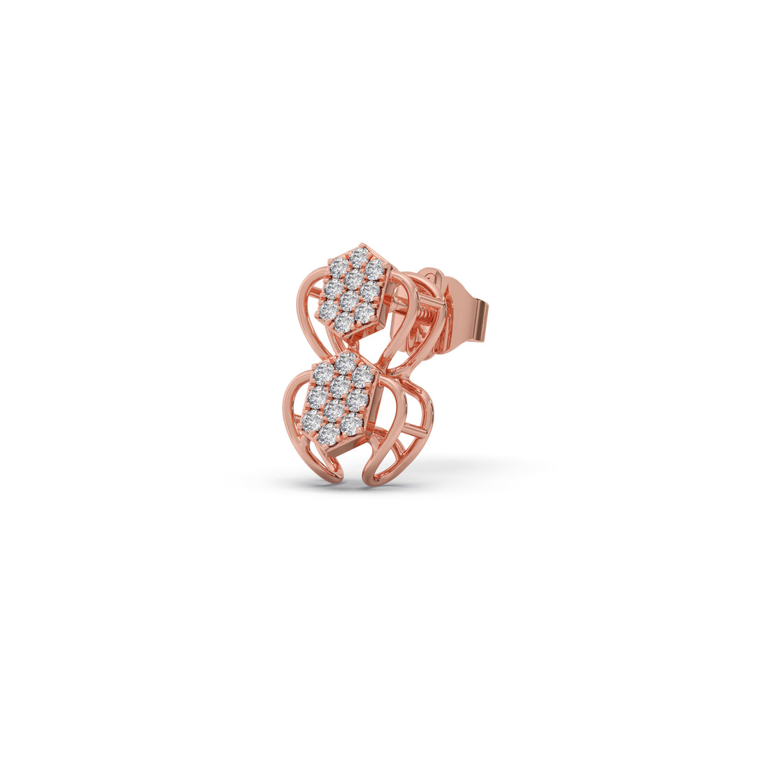 Antiqua Drop Diamond Stud Earrings