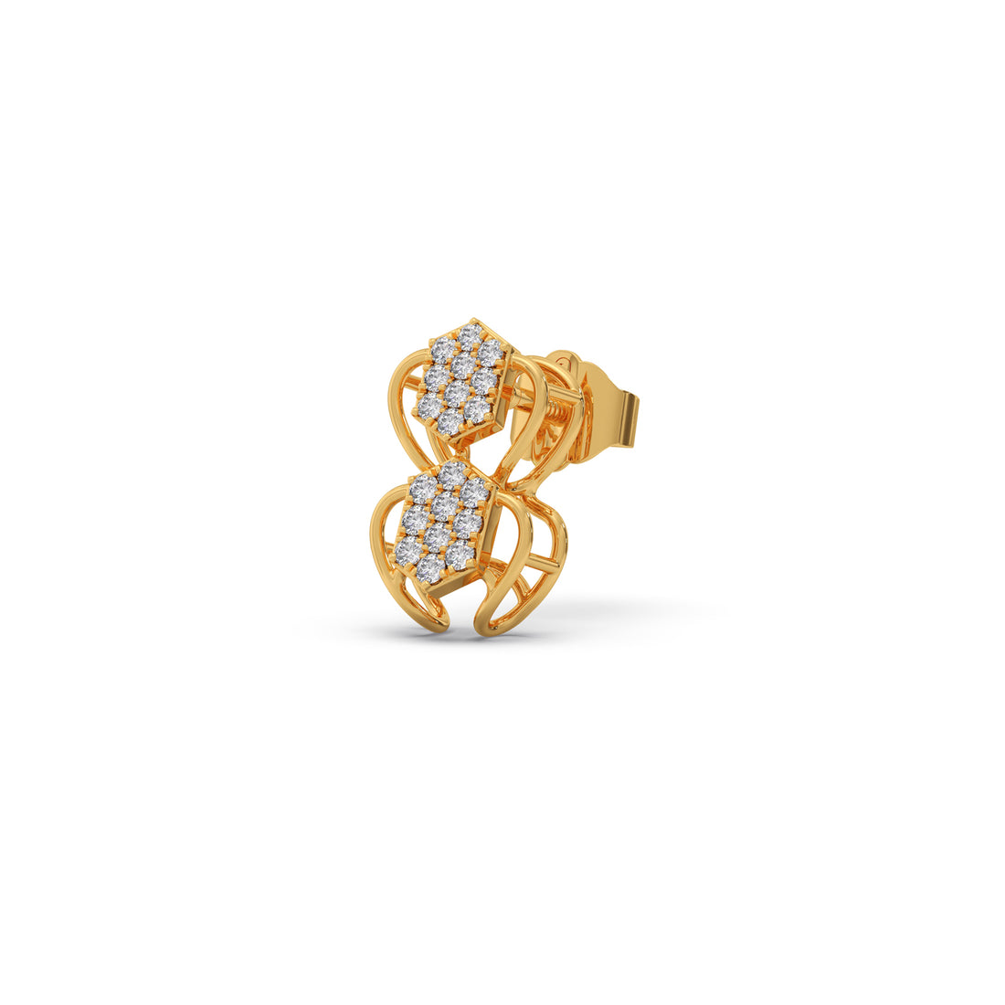 Antiqua Drop Diamond Stud Earrings
