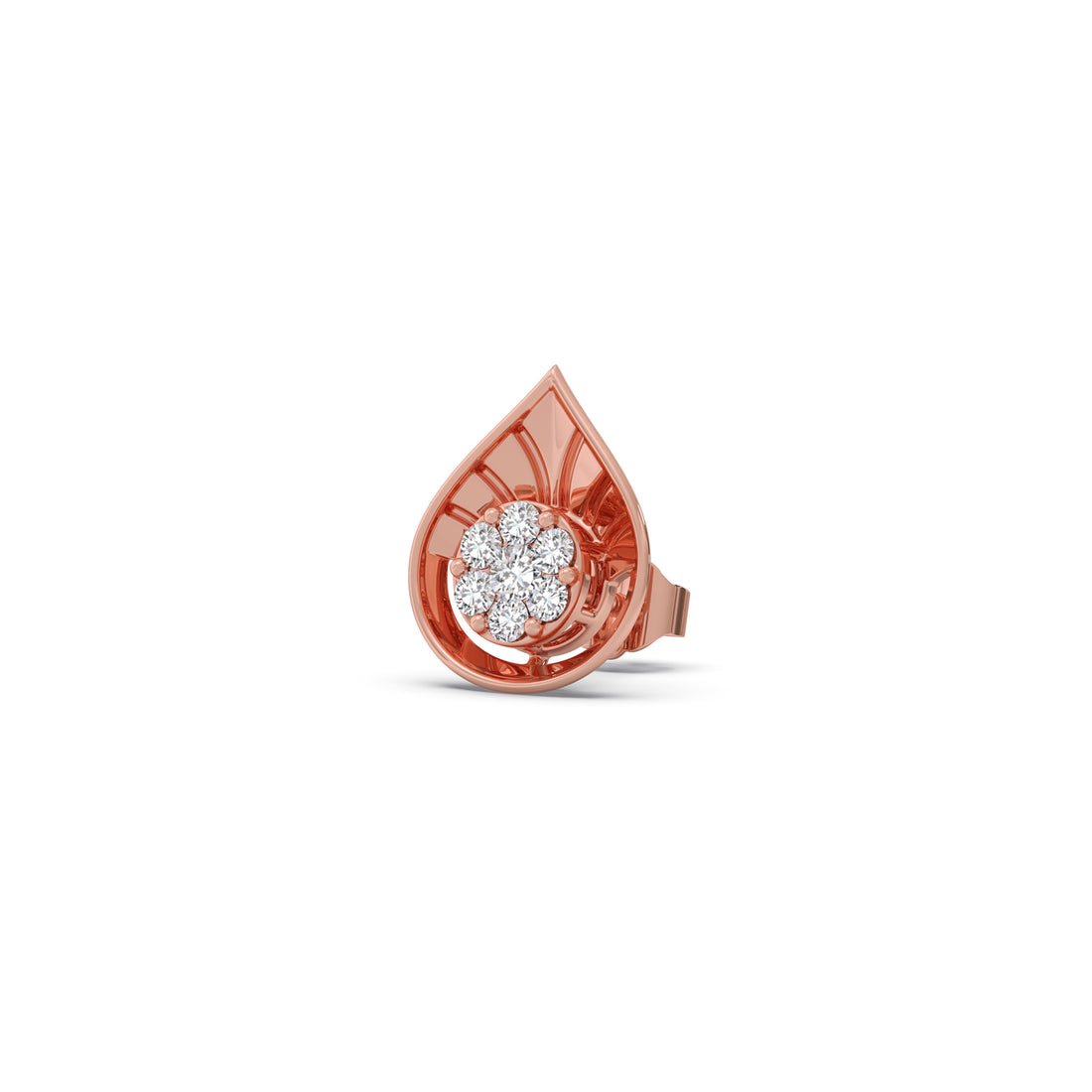 Cluster Drop Diamond Stud Earrings