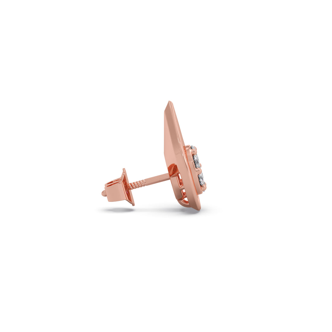 Cluster Drop Diamond Stud Earrings