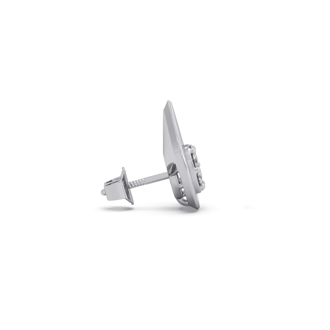 Cluster Drop Diamond Stud Earrings