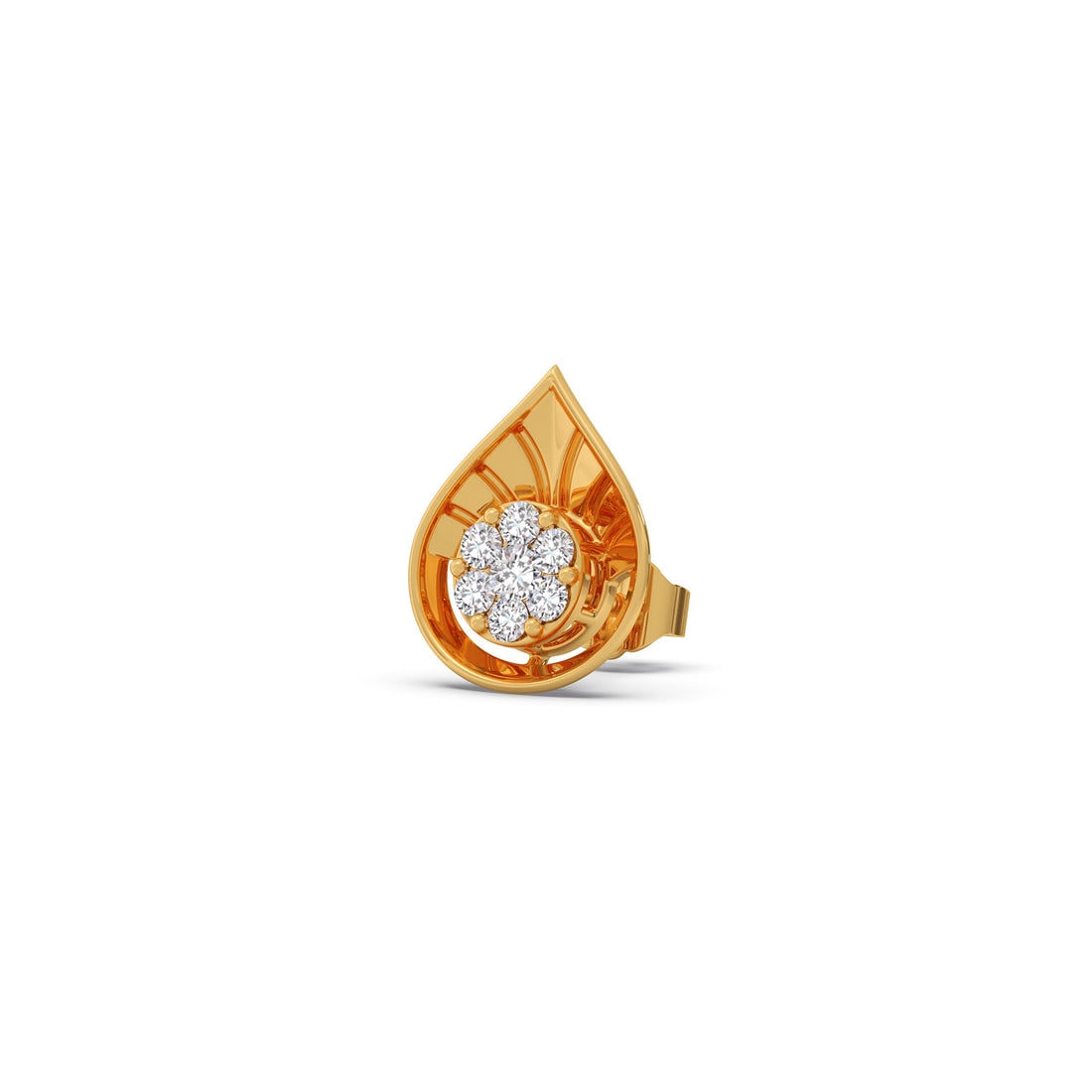Cluster Drop Diamond Stud Earrings