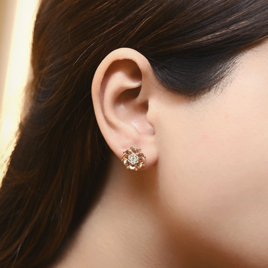 Sunbloom Cluster Diamond Studs - MQ