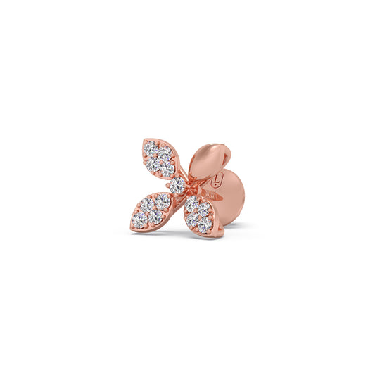 Petal Bloom Stud Earrings - Rose