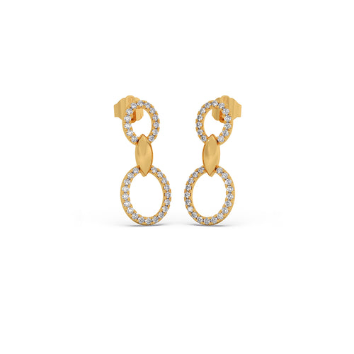 Round Ovale Dangling Earrings