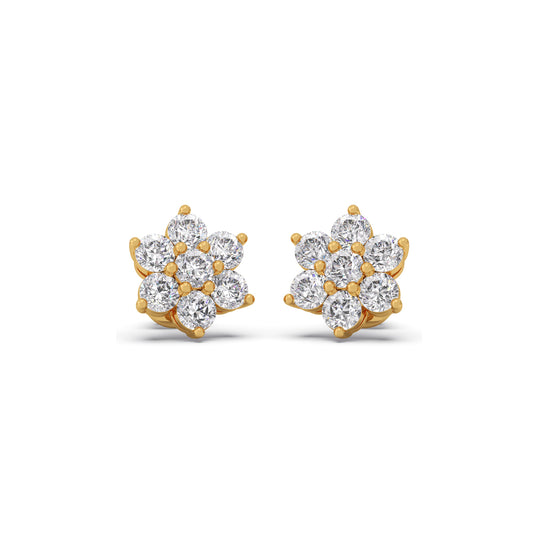 The Floret Diamond Stud Earrings