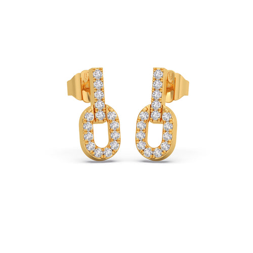 Diamond Dropline Stud Earrings