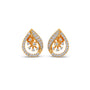 Teardrop Bloom Diamond Stud Earrings