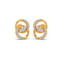 Linked Circles Diamond Stud Earrings