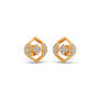 The Hex-Frame Round Diamond Stud Earrings