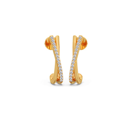 The X-Factor Diamond Hoops Earrings