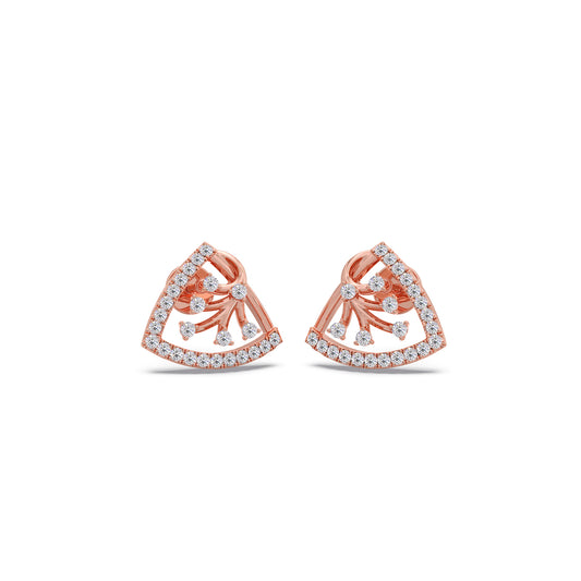 Celestial Floral Diamond Stud Earrings