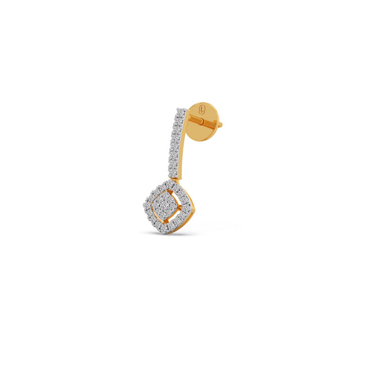 Kite Shape Drops & Dangle Diamond Earrings - Yellow