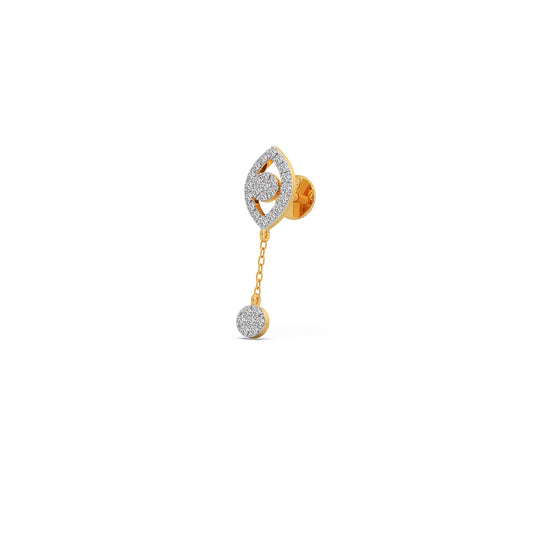 Dewdrop Cluster Diamond Dangle Earrings - Yellow