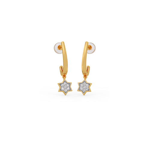 Dazzling Starlet Diamond Hoop Earrings