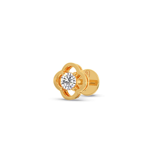The Luminous Bloom Diamond Studs - Yellow