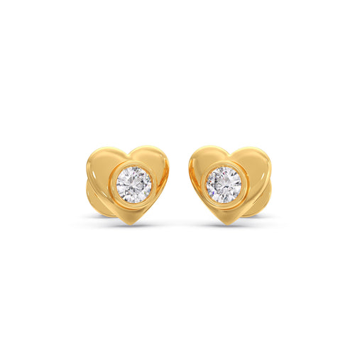 The Beating Heart Round Diamond Earrings