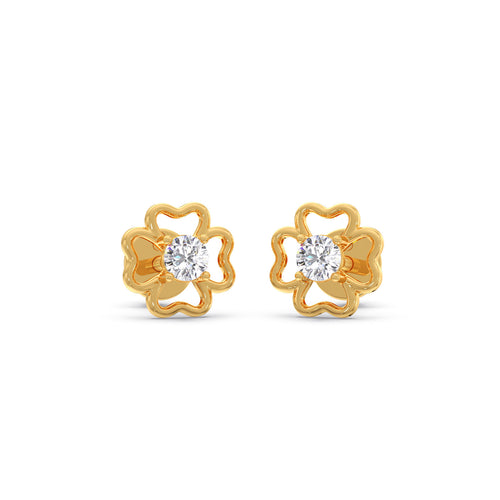 The Lucky Clover Round Diamond Earrings