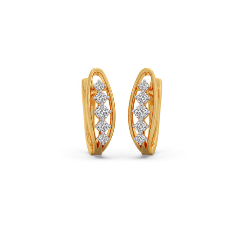 Laurel Diamond Hoop Earrings