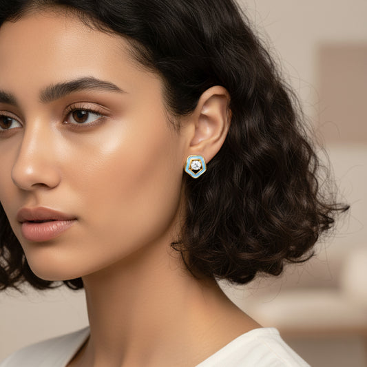 Cotton Candy Penta Stud Earrings