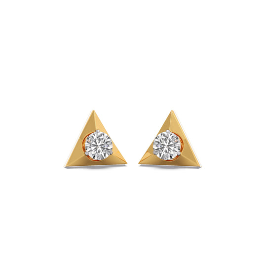 Triaura Diamond Studs Earrings - Yellow