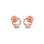 Circle Embrace Solitaire Diamond Earrings