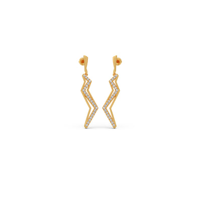 Litline Round Diamond Dangling Earrings