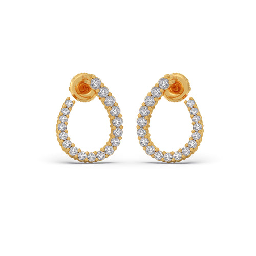 Open Pear Diamond Earrings