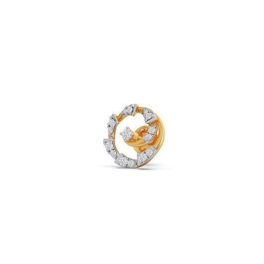 Elysian Spiral Diamond Stud Earrings - Yellow