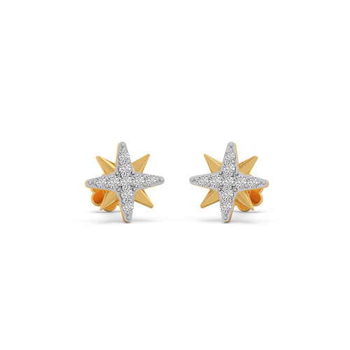 North Star Diamond Stud Earrings