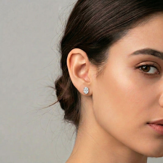 2 ct Majestic Oval Solitaire Stud Earrings - MQ_AI