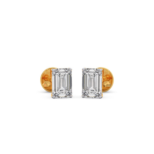 1.5 ct Iconic Emerald Solitaire Stud Earrings