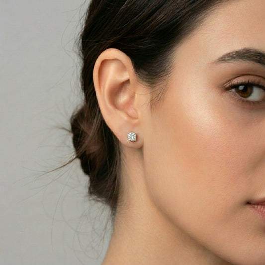 1.5 ct Timeless Cushion Solitaire Stud Earrings - MQ_AI