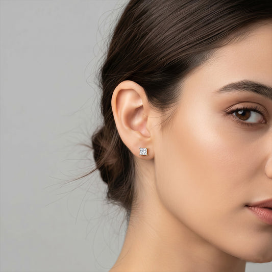 4 ct Glacial Princess Solitaire Stud Earrings - MQ_AI