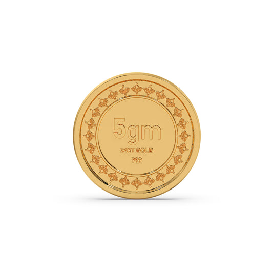 5gm 24kt Pure Gold Coin - Yellow
