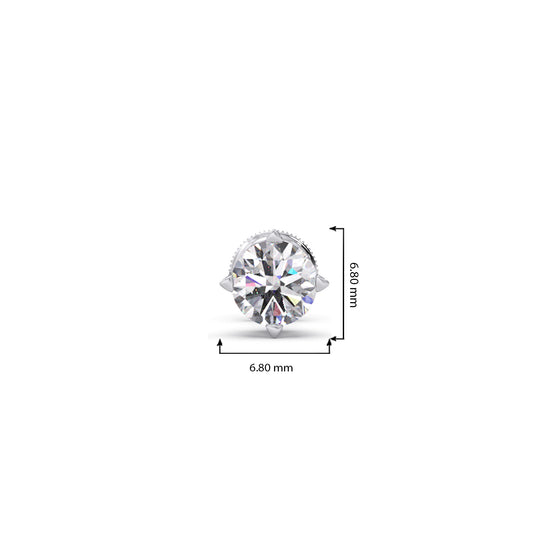 0.50Ct Round Diamond Men's Stud