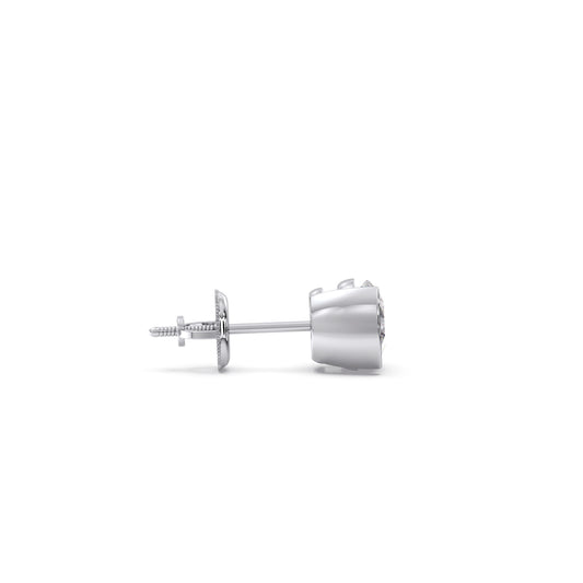 Round Portuges Cut Diamond Men's Stud